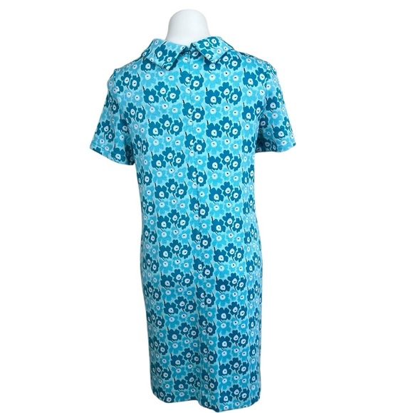 Tyler Boe Kristen Jacquard Dress Multi Floral Aqua Blue S Women’s Short Sleeve - Picture 3 of 8